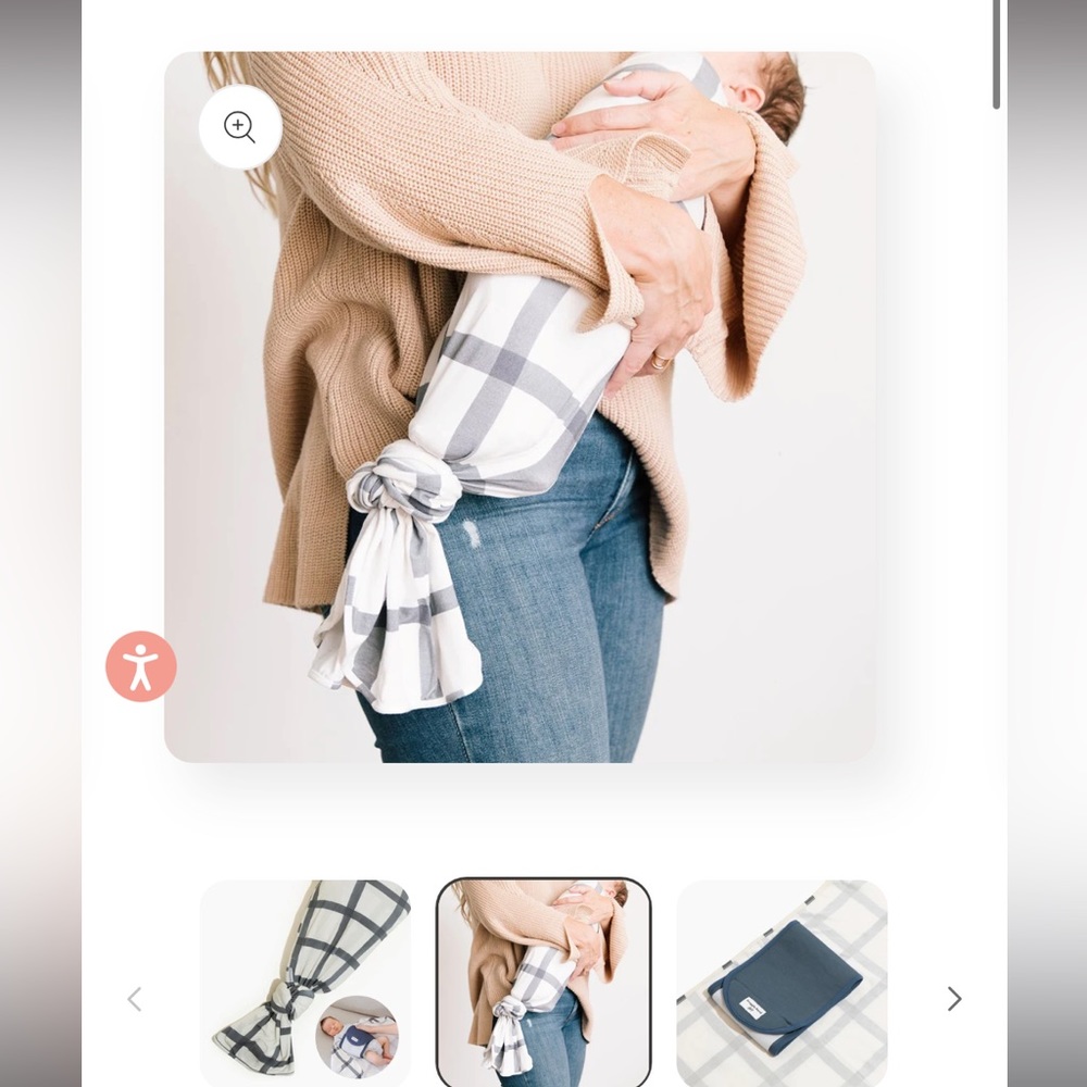 Freshly picked Indigo windowpane swaddle II